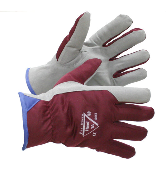 10556  Hand1A Fur-Macro nahkainen talvikäsine (vuorillinen), myydään nipuissa