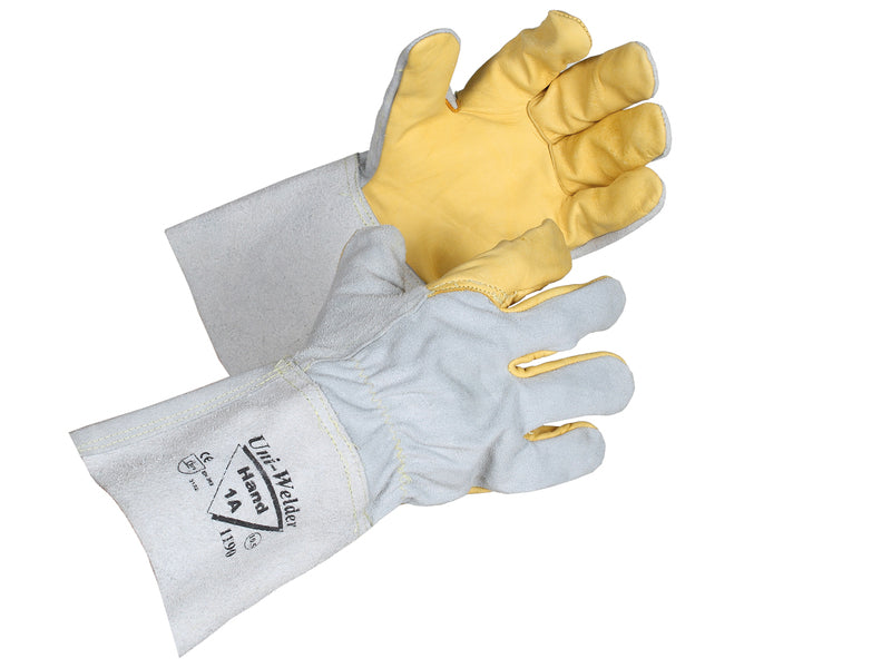 1190 Hand1A Uni-Welder Uni-Welder Haljashitsari Nahkakäsine (vuoriton), myydään nipuissa