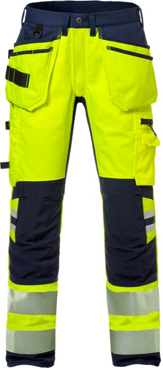 Fristads High vis rakentajan stretch housut lk 2 2707 PLU