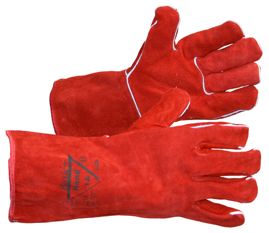 1406 Hand1A Punainen Hitsaajankäsine One size (vuorillinen), myydään nipuissa