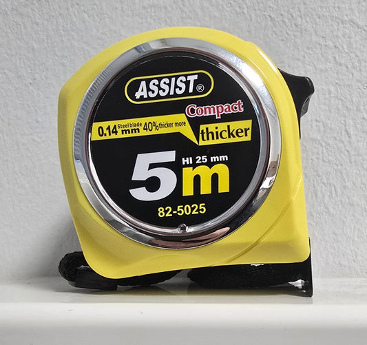 Rullamitta 5 m x 25 mm, kompakti koko