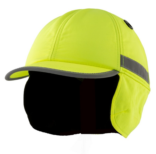 Kolhulippis Surflex Winter, korvaläpillä, näkyvä keltainen, lippa 5 cm