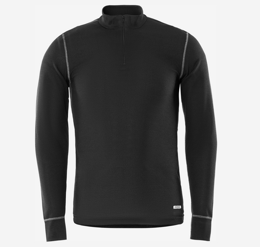 Fristads Pitkähihainen T-paita, lyhyt vetoketju 789 OF