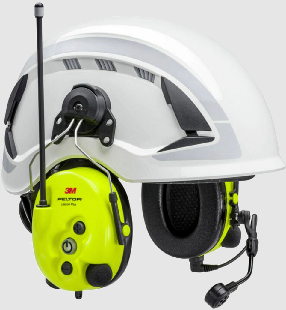Kuulonsuojain 3M Peltor Kypäräkiinnitys Litecom Plus PMR 446