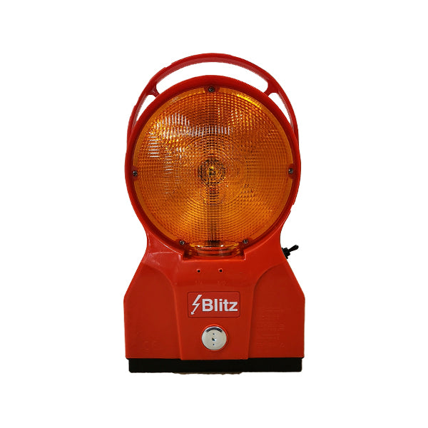 Työmaavilkku Blitz punainen runko ja keltainen Led valo L8M