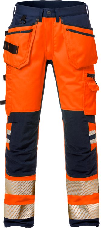 Fristads High vis rakentajan stretch housut lk 2 2707 PLU