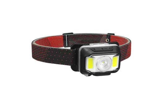 Ladattava HZ otsalamppu, 600 lumen, valkoinen/punainen valo, T607