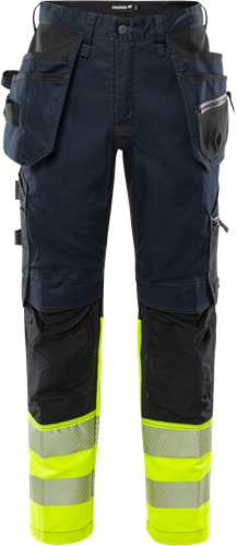 Fristads High vis rakentajan stretch housut lk 1 2906 GWM
