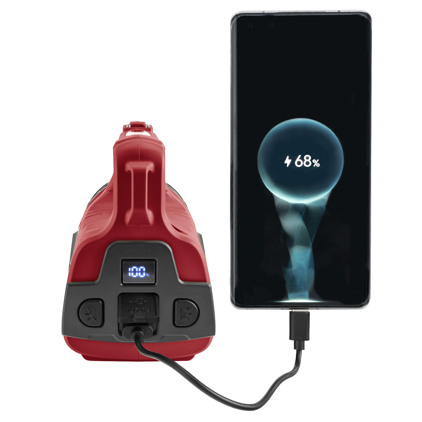 Ladattava HZ työvalo/hakuvalo, 1300 + 300 lumen, powerbank, BB-R6007