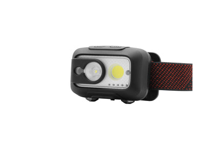 Ladattava HZ otsalamppu T801, 480 lumen, sytytys/sammutus liikesensorilla